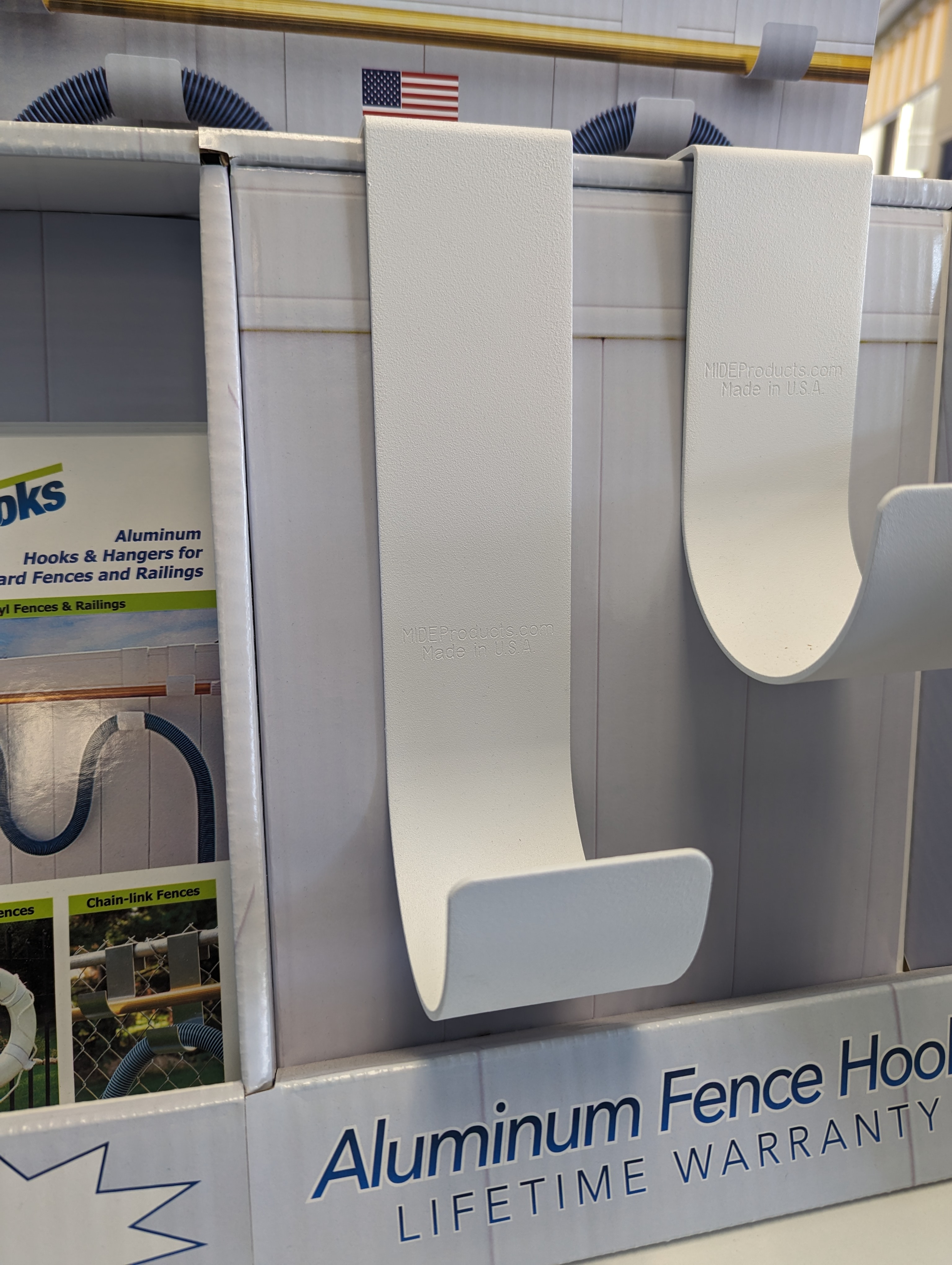 FENCE HOOKS 10IN WHITE